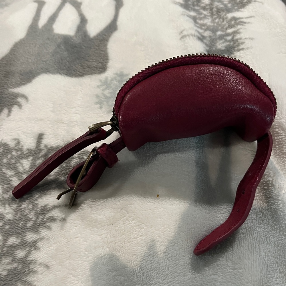 Free People Burgundy Leather Belt Bag with Buckle - Picture 3 of 4